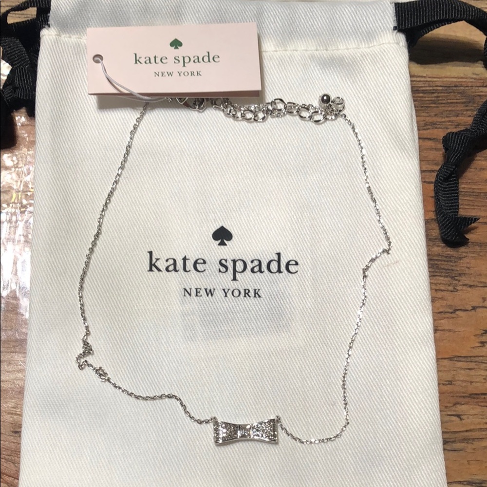 Kate Spade Silver Bow Necklace